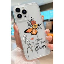 3gen Case Iphone 15 Pro Kılıf Desenli Lüx Şeffaf Silikon Kılıf Never