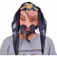 Lateks Saçlı Sakallı Korsan Maskesi (4801)