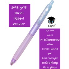 0,5 mm Mavi  Jel Tükenmez Kalem Silikon Tutma Yeri Hızlı Kuruyan Mürekkep Akıcı Yazım Writech Usa