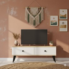 Yumedi Design TSA1202DB - Dündar Tv Stand , Tv Sehpası 120CM Safirmeşe-Beyaz