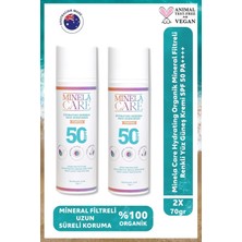 Minela Care Hydrating Organik Mineral Filtreli Renkli Yüksek Korumalı Yüz Güneş Kremi SPF50 2X70GR