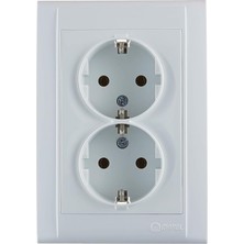 Sevimle Store Defne Ikili Toprakli Priz, Beyaz