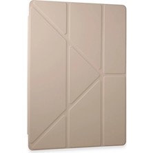 Magicool Samsung Galaxy Tab A9 Plus Kılıf Kalemlikli Mars Tablet Kılıfı - Rose Gold
