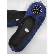 Bena Babet Kadın Lacivert Taşlı Pisi Pisi Ev Babeti