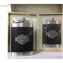 Belle Fusion Harley Davidson Matara 8 Oz (240 Ml) Içki Viski Konyak Matarası