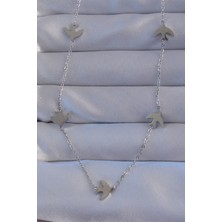 Ayder Timya 316L Çelik Gümüş Renk Kuş Model Kolye (Timya/1395) 190702