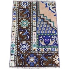 Zehra Abla Halı Vintage El Dokuma Capcanlı Mucur Kırşehir Yün Halı 6722