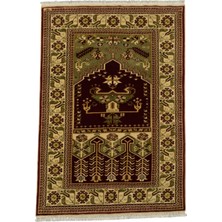 Kilim Antik El Dokuma Ince Namazlık Seccade Konya Yörük Yün Halı 0851 - Yeni - Çok Renkli