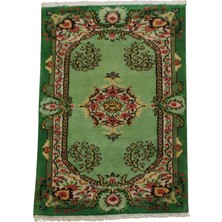 Kilim Antik El Dokuma Topkapı Burdur Yün Halı 0784 - Yeni - Yeşil