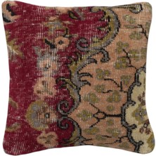 Kilim Antik El Dokuma Dekoratif Halı Kırlent Yastık Kılıfı 1232 - Vintage - Çok Renkli