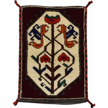 Kilim Antik El Dokuma Çift Yüzlü Malatya Yün Halı 0823 - Yeni - Çok Renkli Yastık