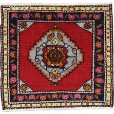 Kilim Antik El Dokuma Cappadocia Köşe Minderi Kare Yün Halı 0794 - Yeni - Çok Renkli