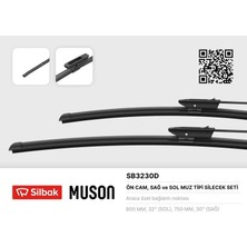 Silbak Sılbak SB3230D - Silecek Süpürgesi 800/750MM Muz Tipi C4 Pıcasso / C4 Grand Pıcasso 07/08