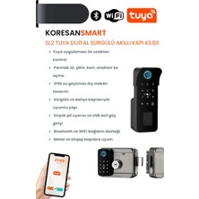 Koresan Sl2 Tuya Dijital Sürgülü Akıllı Kapı Kilidi
