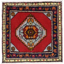 Kilim Antik El Dokuma Cappadocia Köşe Minderi Kare Yün Halı 0796 - Yeni - Çok Renkli