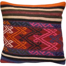 Kilim Antik El Dokuma Dekoratif Kilim Kırlent Yastık Kılıfı 1227 - Yeni - Çok Renkli