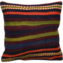Kilim Antik El Dokuma Dekoratif Kilim Kırlent Yastık Kılıfı 1238 - Yeni - Çok Renkli