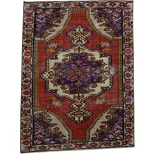 Kilim Antik El Dokuma Kapadokya Anadolu Yün Halı 0876 - Vintage - Çok Renkli