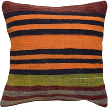 Kilim Antik El Dokuma Dekoratif Kilim Kırlent Yastık Kılıfı 1258 - Yeni - Çok Renkli