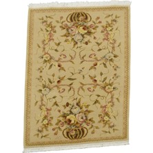 Kilim Antik El Dokuma Vazolu Isfahan Iran Yün Salon Halısı 0812 - Yeni - Çok Renkli