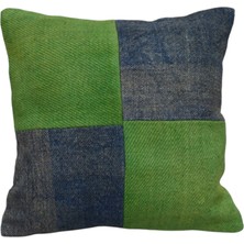 Kilim Antik El Dokuma Patchwork Kırkyama Dekoratif Kilim Kırlent Yastık Kılıfı 1271 - Yeni - Çok Renkli