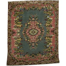 Kilim Antik El Dokuma 5m2 Güllü Çiçekli Yün Halı 0862 - Yeni - Çok Renkli