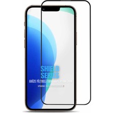 Evax (Shield Tam) iPhone 13 ile Uyumlu 6d Tam Kaplayan 9h Temperli Esd Anti-Statik Hd+ Cam Ekran Koruyucu
