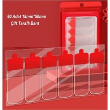 Meyzone Çift Taraflı Şeffaf Bant 60 Adet Şeffaf Bant Kolay Açılır 18MM*50MM