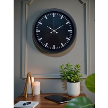 Sylar Black Baseline 40 cm Metal Duvar Saati