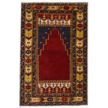Kilim Antik El Dokuma Seccade Namazlık Niğde Maden Yün Halı 0841 - Yeni - Çok Renkli