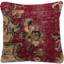 Kilim Antik El Dokuma Dekoratif Halı Kırlent Yastık Kılıfı 1225 - Vintage - Çok Renkli