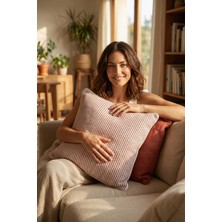 Jojomia Runa Kırlent Kılıfı Red Clay 45x45 %100 Pamuk