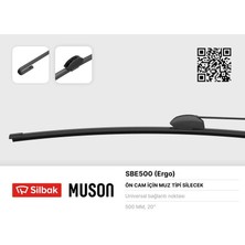 Silbak Sılbak SBE500 - Silecek Süpürgesi Muz Tipi 500MM Üniversal Kancalı Ergonomik