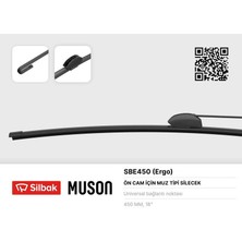 Silbak Sılbak SBE450 - Silecek Süpürgesi Muz Tipi 450MM Üniversal Kancalı Ergonomik