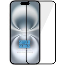 Evax (Shield Tam) iPhone 16 ile Uyumlu 6d Tam Kaplayan 9h Temperli Esd Anti-Statik Hd+ Cam Ekran Koruyucu