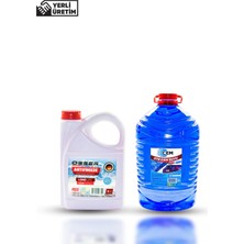 CEM CAR CARE Kışlık Set ( Cam Suyu 5 Lt Antifrizli -20 Derece+Kırmızı Antifriz 3 Lt -42 De