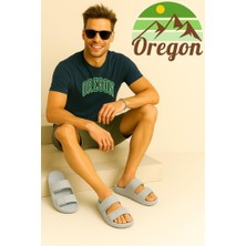 Oregon Shoes Feelup Comfort Eva Erkek Deniz Günlük Cırtlı Terlik Gri