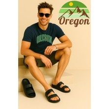 Oregon Shoes Feelup Comfort Eva Erkek Deniz Günlük Cırtlı Terlik Siyah