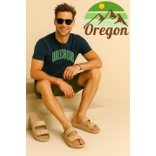 Oregon Shoes Feelup Comfort Eva Erkek Deniz Günlük Cırtlı Terlik Vizon
