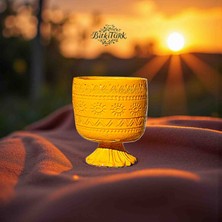 Etnik Desenler Ayaklı Beton Saksı| Bitkitürk Tasarım