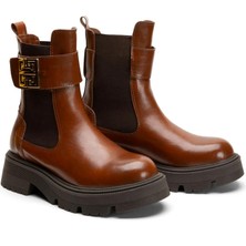 Emienza Glow Vegan Deri Toka Detaylı Bayan Bot