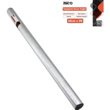 Tuncel Store 3mt x 60CM Alümi̇nyum Gümüş Tezgah Üstü Folyo Sti̇cker - Duvar Kağit Kendi̇nden Yapişkanli - Eko Dekor