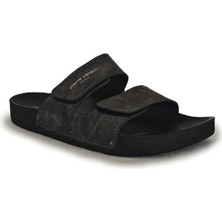 Pierre Cardin Erkek Çift Kemerli Cırtlı Terlik Gri PC-7019-7039