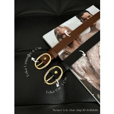 Fiori 2'li Oval Tokalı Kadın Pantolon Kemeri, Ceket Kemeri, Elbise Kemeri, Gömlek Kemeri