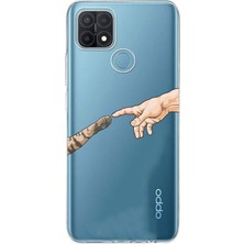Manitoba Oppo A15 / A15S Uyumlu Baskılı Yumuşak Silikon Şeffaf Telefon Kılıfı