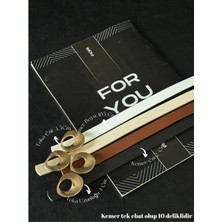 Fiori 4'lü Tasarım Tokalı Kadın Kemeri, Ceket Kemeri, Gömlek Kemeri, Elbise Kemeri