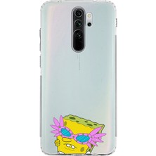 Manitoba Xiaomi Redmi Note 8 Pro Uyumlu Baskılı Yumuşak Silikon Şeffaf Telefon Kılıfı