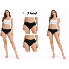 Papatya Modal Bikini Kadın Külot Siyah 3' lü Paket
