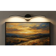 Acrolite Dekoratif Modern Duvar Aplik (Oturma Odası, Yatak Odası, Yemek Odası, Banyo, Kafe) L:60CM Siyah 3000K