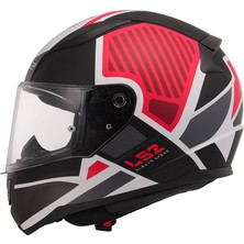 Ls2 Rapid 2 Grid Mat Beyaz Kırmızı Motosiklet Kaskı – Full Face, Hafif, Ece Onaylı